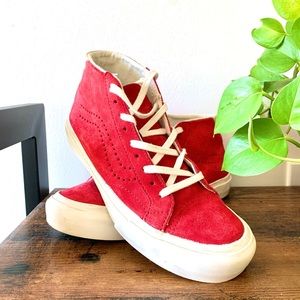 Vans Red Suede High-top Sneakers (Gender neutral)